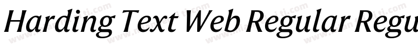 Harding Text Web Regular Regular字体转换
